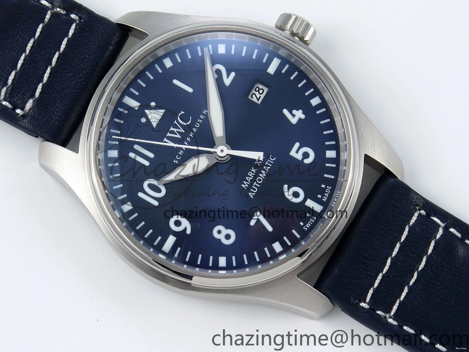 MIROTIME 0508 DailyWear Pilot Mark XX BLSF 1:1 Best Edition Blue Dial on Blue Leather Strap MIYOTA 7022